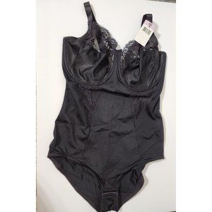 Maiden Form Bra Bodysuit Lace One Piece Shaper Size 42D NEW Black Style 1456
